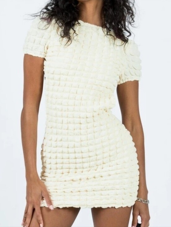 Princess Polly Dresses & Skirts - NWT Princess Polly Tahlee Backless Mini Dress Cream Size 12